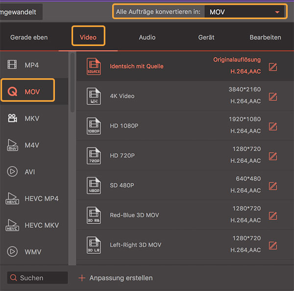 TRP MOV Converter Mac, TRP in MOV umwandeln Mac