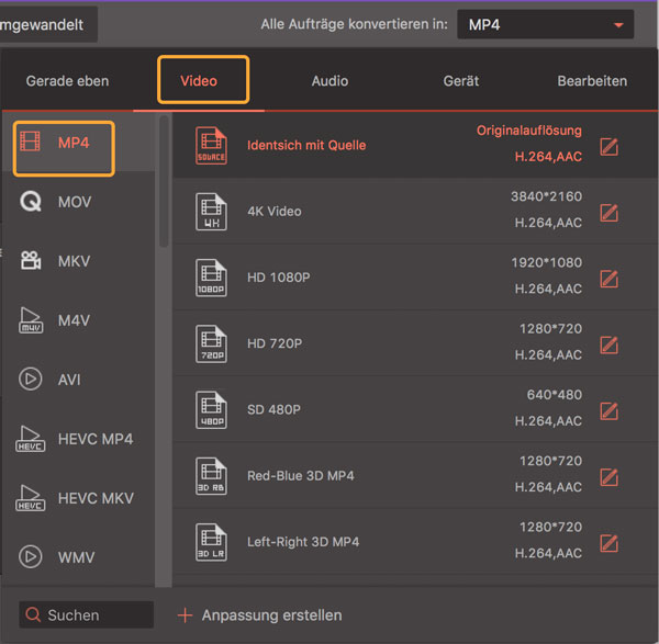 TRP MP4 Converter Mac, TRP in MP4 umwandeln Mac